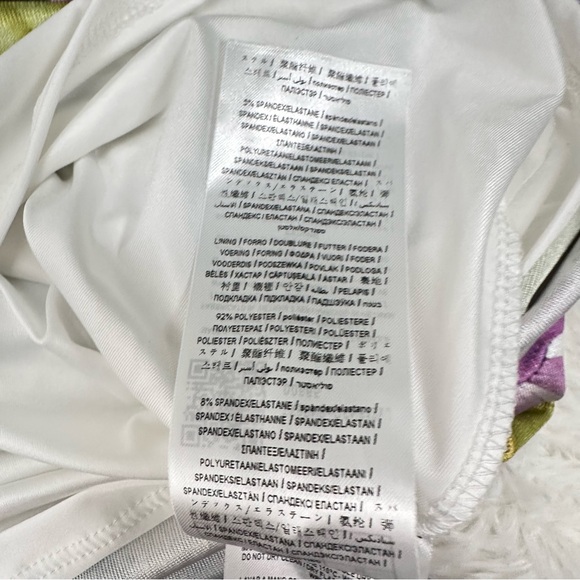 NWT Guess Malori Twisted Strap Tropical Print Bodycon Dress Size 6 Island Fancy - Picture 11 of 13